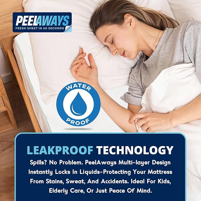 Peelaways Waterproof Disposable Bed Sheets – As Seen On Shark Tank | 7-Layer - Image 4