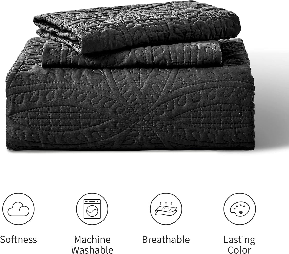 love's cabin king size quilt set black bedspreads on a desk or shelf