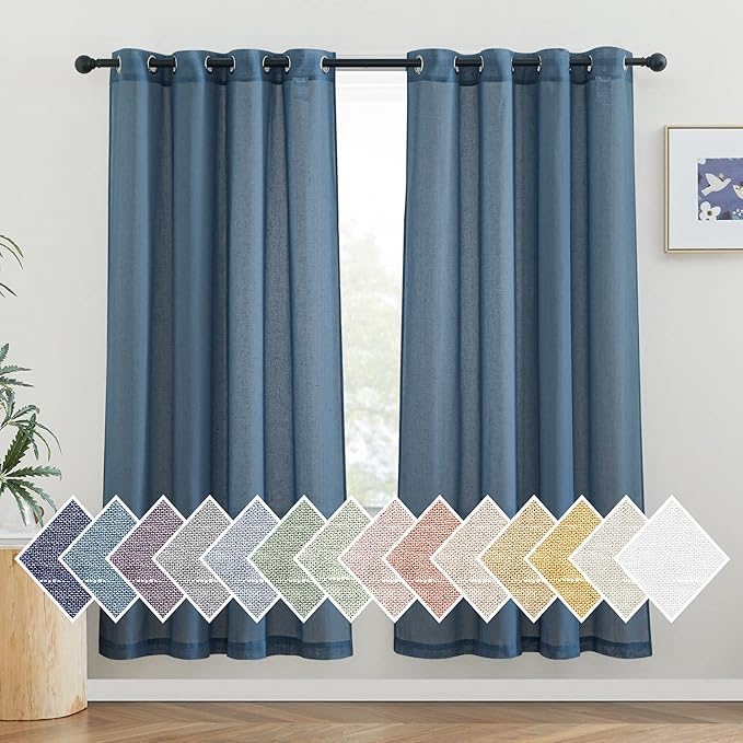 NICETOWN Flax Linen Sheer Curtains by NICETOWN