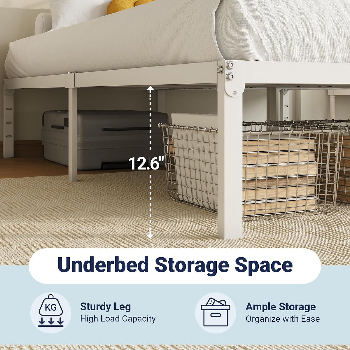allewie queen bed frame, 14 inch metal beds, package contents