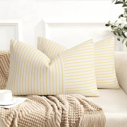 YCOLL Farmhouse Pillow Covers 12x20, Modern Accent Lumbar Throw Pillow Covers by PillowCoversExpert