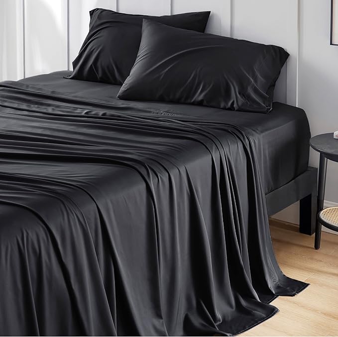 Bedsure Full Size Bed Sheets, Cooling Sheets, Rayon Derived from Bamboo - Image 6