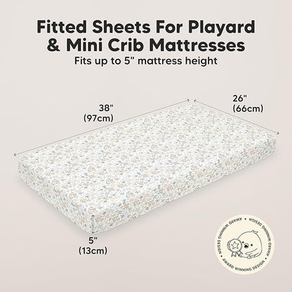 2-Pack Mini Crib Sheets Fitted - Image 3