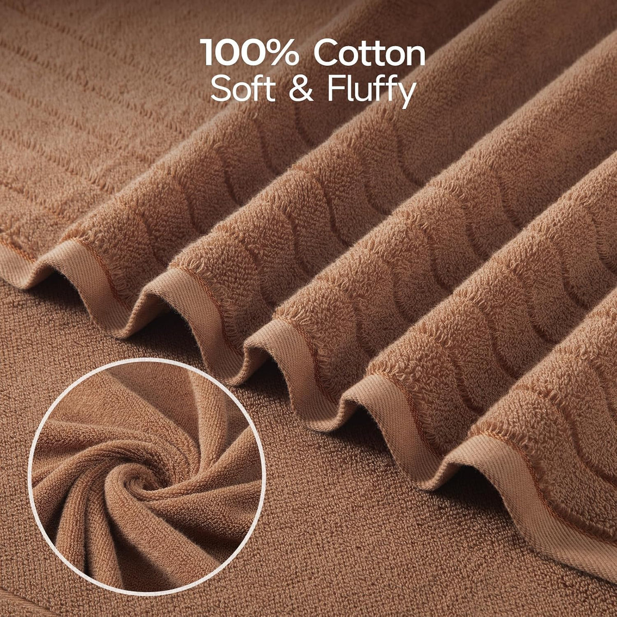 redkiss luxury bath towels set of 4, 35x70, side view