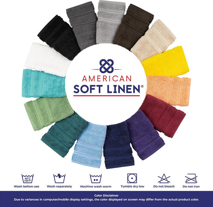 american soft linen 100% cotton luxury turkish towels, front angle view