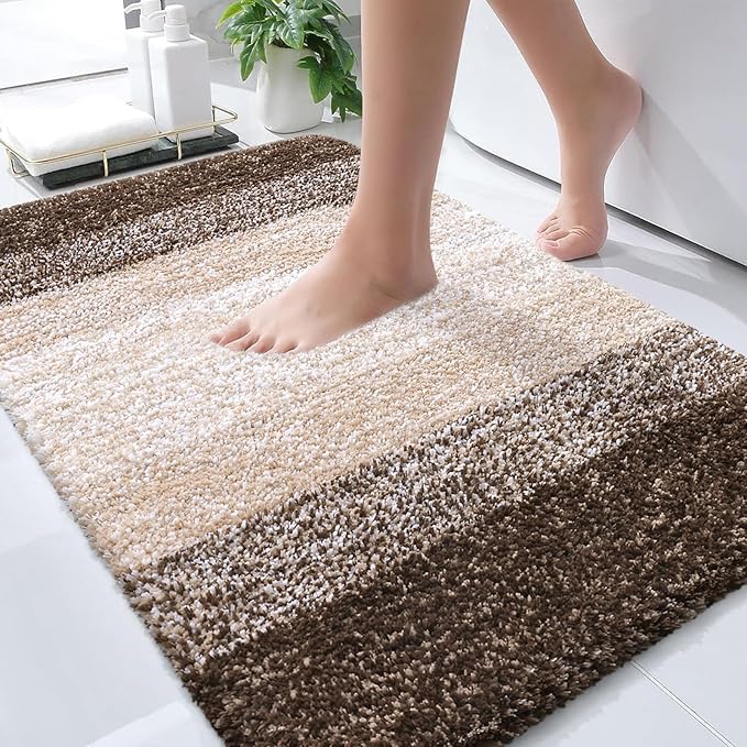 OLANLY Bathroom Rugs Mat 30x20, Extra Soft Absorbent Microfiber Bath Rugs by OLANLY