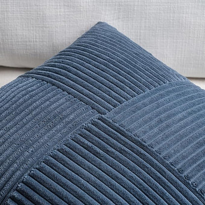 Fancy Homi 2 Packs Dusty Blue Decorative Throw Pillow Covers 18x18 Inch - Image 3