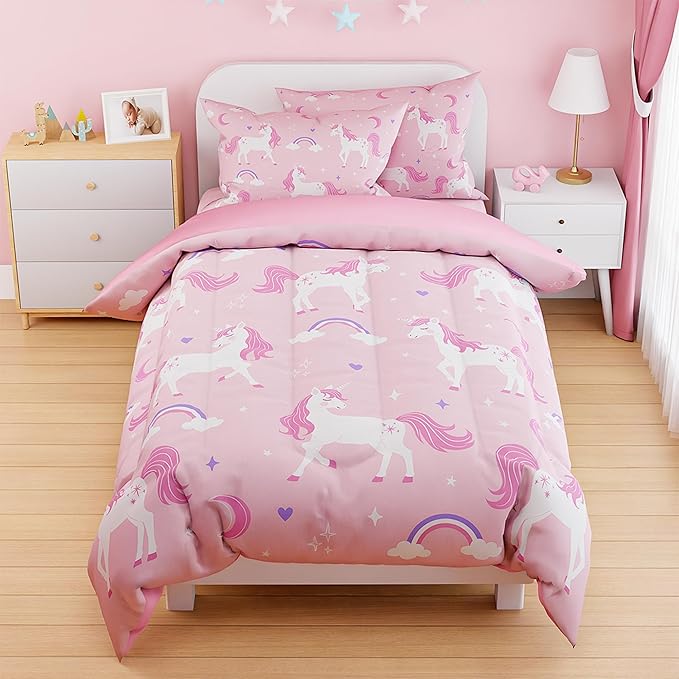 SANDJEST Unicorn Duvet Cover Sets Twin Size by SANDJEST