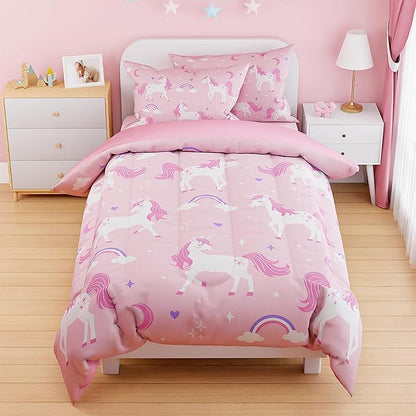 SANDJEST Unicorn Duvet Cover Sets Twin Size by SANDJEST