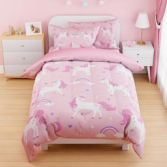 SANDJEST Unicorn Duvet Cover Sets Twin Size by SANDJEST