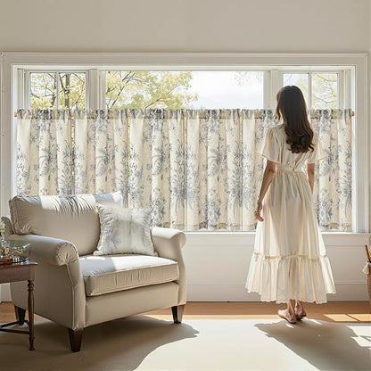 jinchan Half Window Curtains Small Drapes - Image 3
