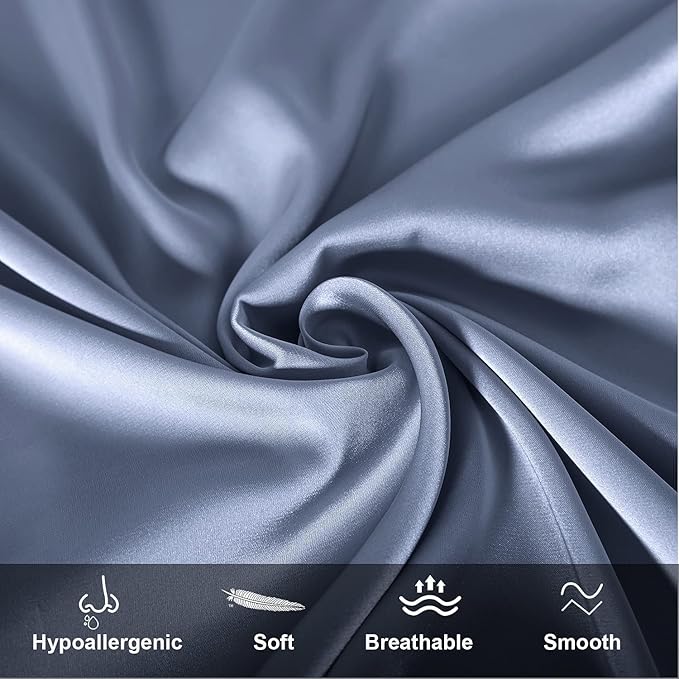 Mulberry Silk Pillowcase for Hair and Skin, Queen Size Cooling Silk Pillow Case - Image 2