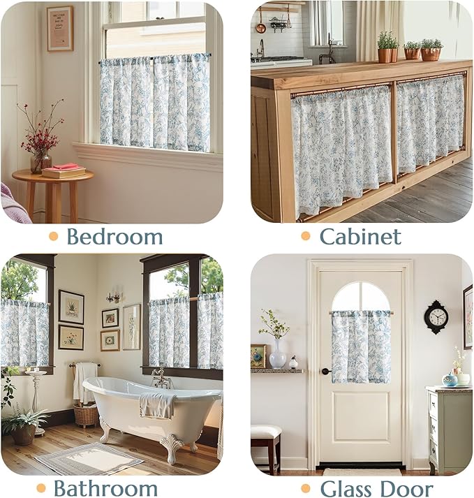 jinchan Floral Kitchen Curtains - Image 4