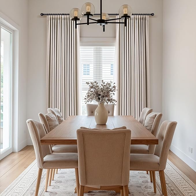 Pinch Pleated Linen 100% Blackout 120 Inch Curtains - Image 9