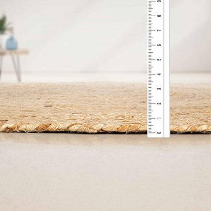 Ramanta Home Hand Woven Jute Braided Rug 4' Round - Image 2