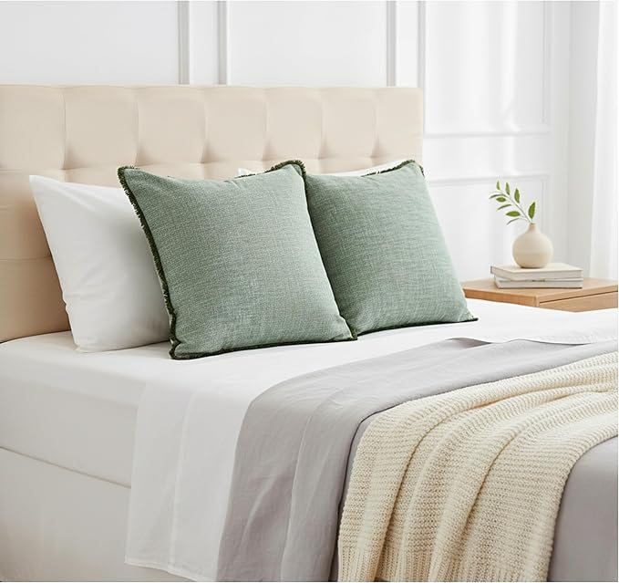 16×16 Textured Cotton Throw Pillow Covers - Image 9