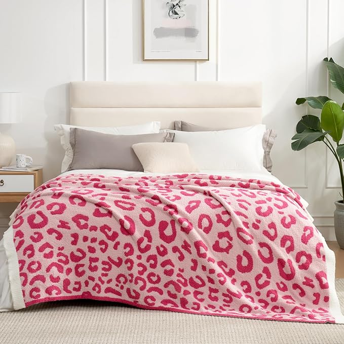 Snuggle Sac Ultra Soft Pink Leopard Blanket Twin Size - Image 3