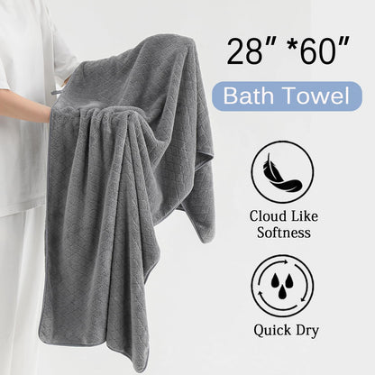hailea luxury bath towels set - 12 piece showing dimensions