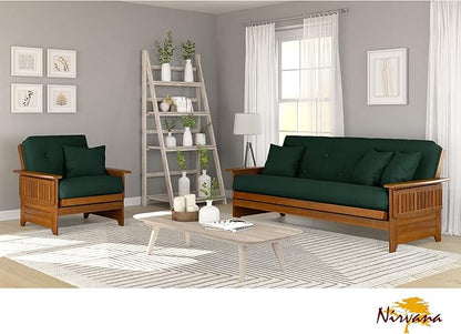 Nirvana Futons Brentwood Tray Arm Futon Sofabed Set - Image 2