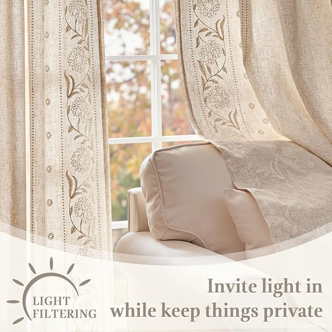 jinchan Winslow Lined Linen Curtains - Image 4