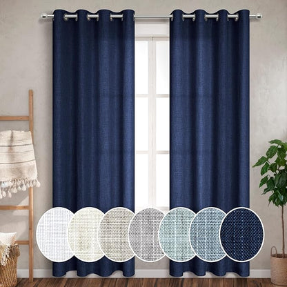 Pitalk 52 x 96 Inches Long Blue Curtains by Pitalk