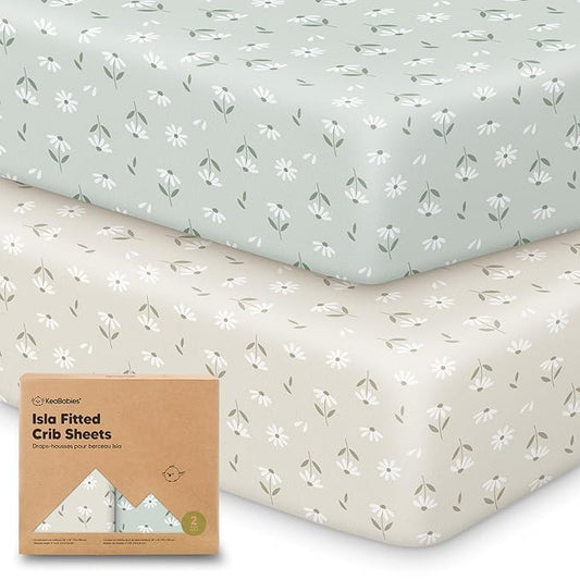 KeaBabies 2-Pack Baby Crib Sheets by KeaBabies