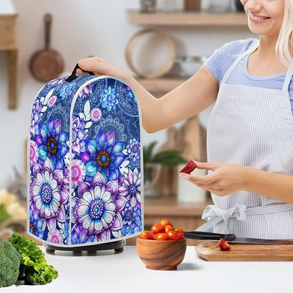 Bright Blossoms Toaster and Blender Cover Set Boho Mandala Floral Small - Image 2