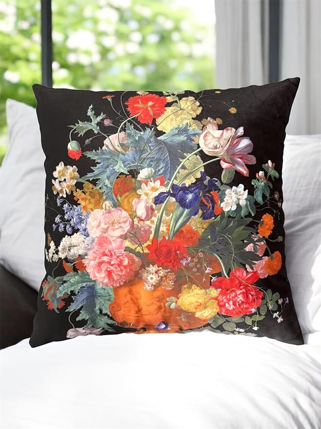 Vintage Floral Bouquet 20x20 Plush Throw Pillow Case, Double-Sided Printed - Image 2