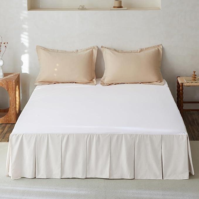 BISELINA French Linen Pleated Bed Skirt by BISELINA