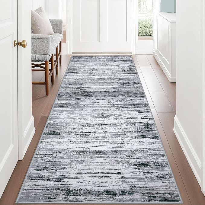 Modern Abstract Runner Rug 3x8 by lansny