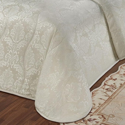 Touch of Class Camelot Luxury Bedding | Neutral Ivory | Matte Satin Damask on - Image 4