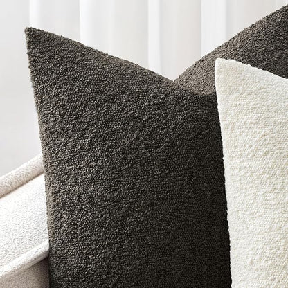 Woaboy Pack of 2 20x20 Inch Decorative Boucle Throw Pillow Covers Textured - Image 6