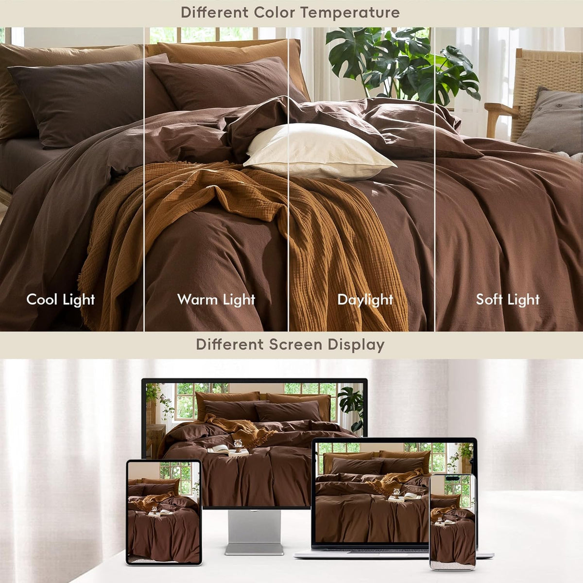 moomee duvet cover set 100% washed cotton linen on a desk or shelf