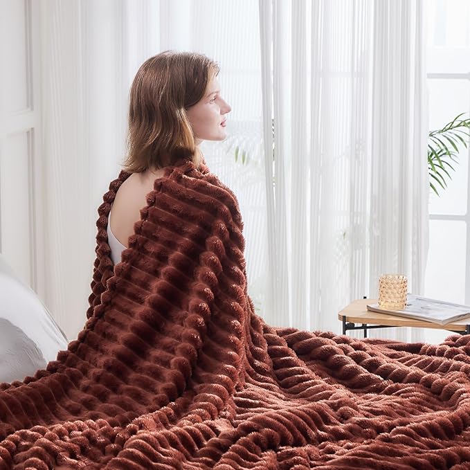 NEWCOSPLAY Super Soft Throw Blanket Coffee Premium Silky Flannel Fleece 3D - Image 7