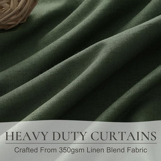 102 Inch Farmhouse Style Curtains, Sound/Draft/Cold/Heat/Sun Blocking Curtains - Image 5