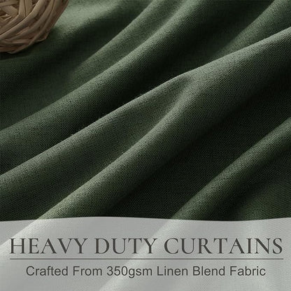 Dark Green Curtains 86 Inches Long - Image 4