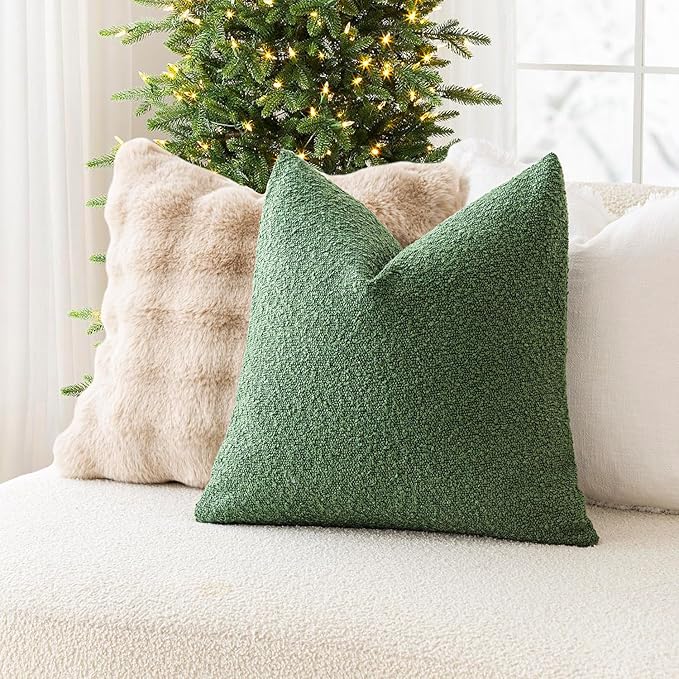 Foindtower Decorative Textured Boucle Throw Pillow Covers Accent Solid Pillow - Image 5