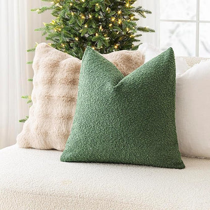 Foindtower Set of 2, Decorative Textured Boucle Throw Pillow Covers Accent - Image 4