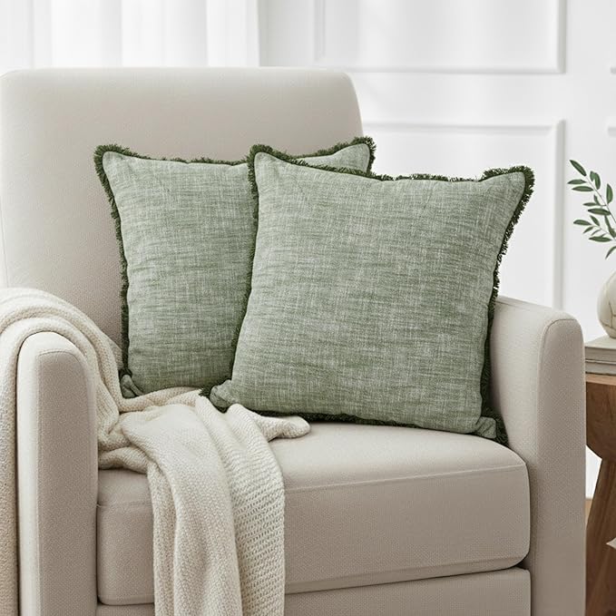 16×16 Textured Cotton Throw Pillow Covers - Image 2