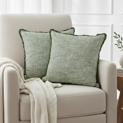 16×16 Textured Cotton Throw Pillow Covers - Image 2