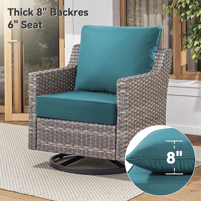 6" Thick Outdoor Cushions 22x24x6, 1-Set Deep Seat Patio Cushions - Image 9