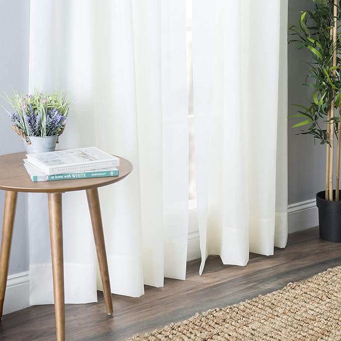 SmartSheer Solid Rod Pocket Window Sheer Panel - Image 4