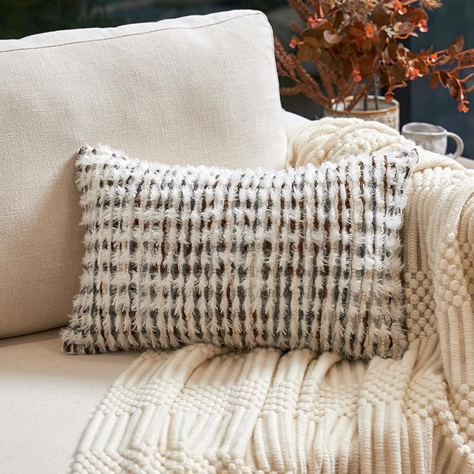Aeckself Boho Chenille Tufted Pillow Cover 12 x 20 Inch, Rectangle Decorative by AECKSELF
