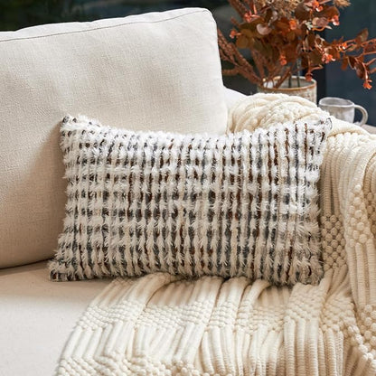 Aeckself Boho Chenille Tufted Pillow Cover 12 x 20 Inch, Rectangle Decorative by AECKSELF