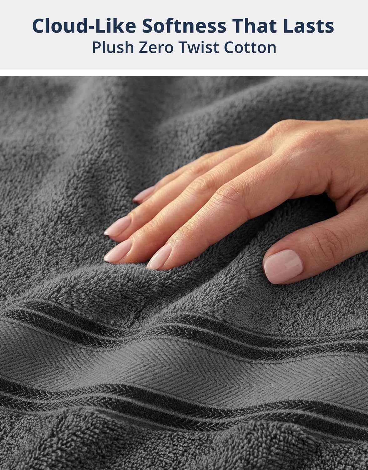 lane linen bath towel set 100% cotton 18, side view
