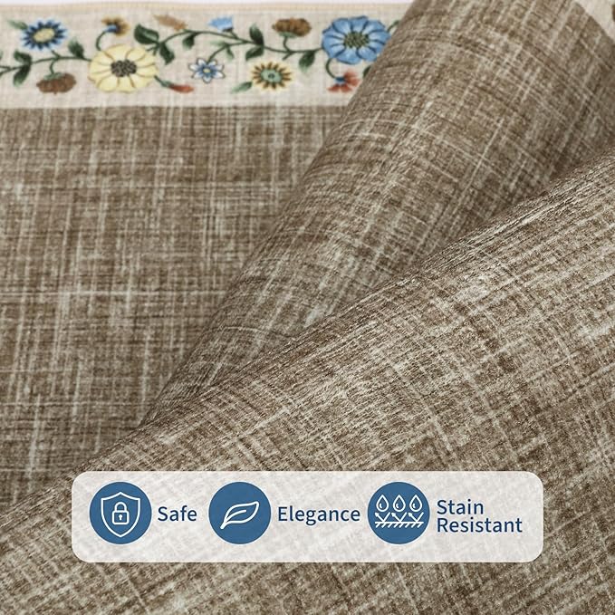 GarveeHome Washable Area Rugs for Bedroom 5x7 Living Room Modern Floral Throw - Image 4