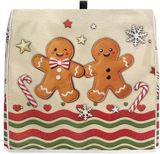 Christmas Mixer Cover for Kitchen Aid 4.5-5 Qt Mixer, Gingerbread Man Small - Image 6