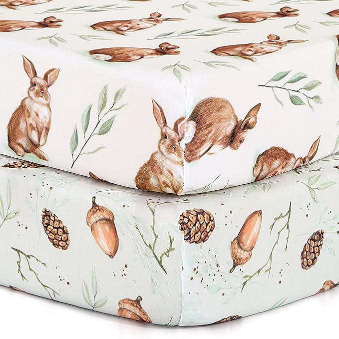 Pack n Play Sheets, BROLEX 2 Pack Mini Crib Sheets, Stretchy Portable Fitted by BROLEX