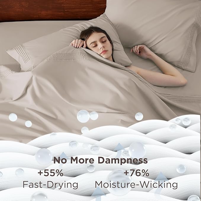 Bedsure Deep Pocket Twin Sheets Set - Image 3