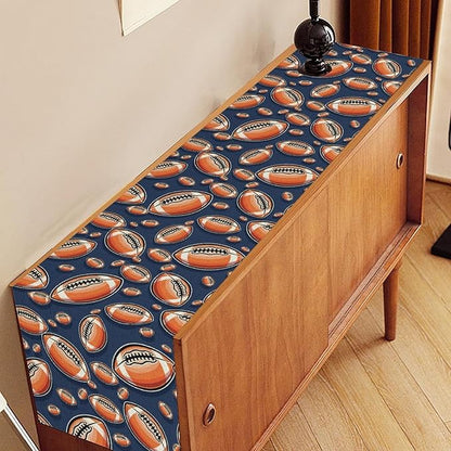Rugby Table Runner, Seasonal Rugby Boy Football Game Day Sports Themed Birthday - Image 3